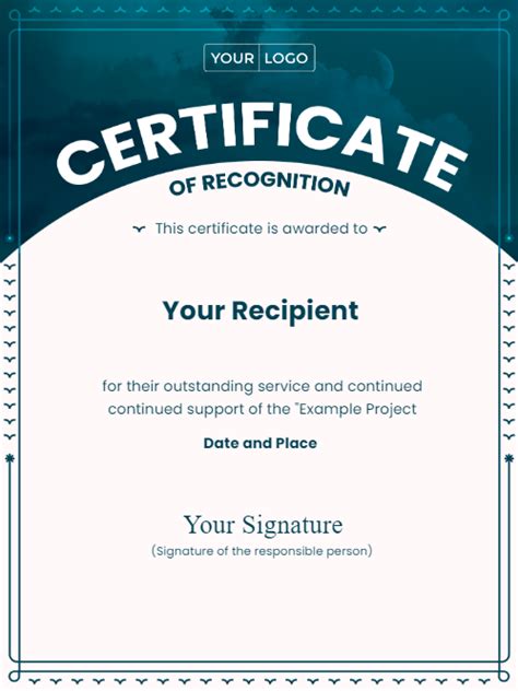 Free Certificate Of Recognition Templates 6 Pre Made And Universal
