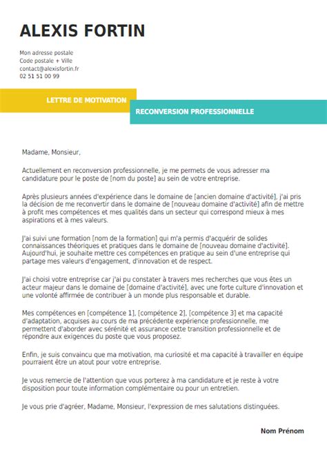 Cr Er Une Lettre De Motivation Pour Une Reconversion Professionnelle