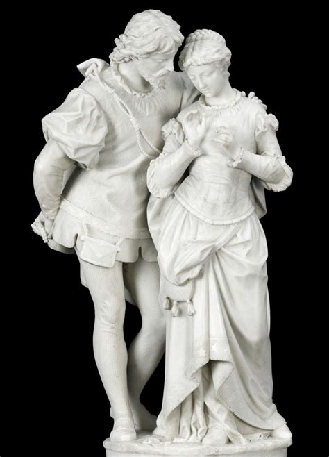 Courting Couple Marble Sculpture By Pasquale Romanelli 1880 Auguste