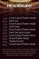 Concert Band Tour Theatre schedule calendar flyer template | PosterMyWall
