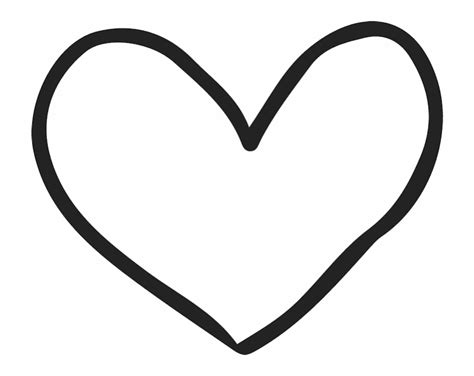Hand Drawn Heart Outline Png Clip Art Library