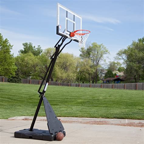 54 Inch Acrylic Spalding Portable Basketball Hoop System At Hayneedle