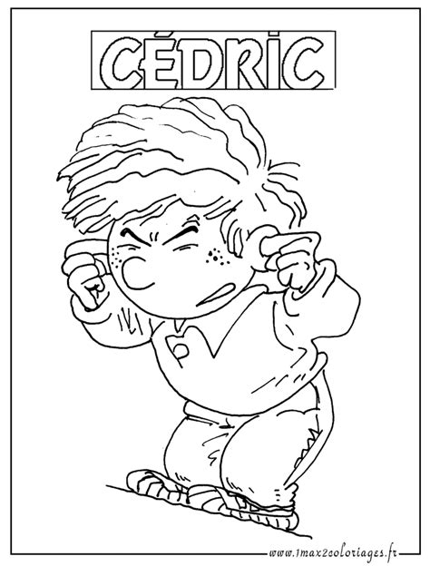 Coloriage Bd Cedric Cédric Se Bouche Les Oreilles A Imprimer