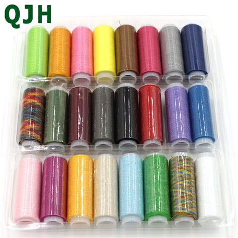 Find isacord, yenmet, variegated, and bobbin thread in cotton, polyester, rayon and metallic. QJH Brand Hot Selling Mixed 24pcs Household sewing thread ...