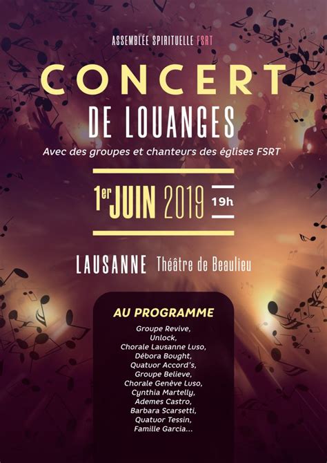 Affiche Concert Louanges Adventiste Magazine