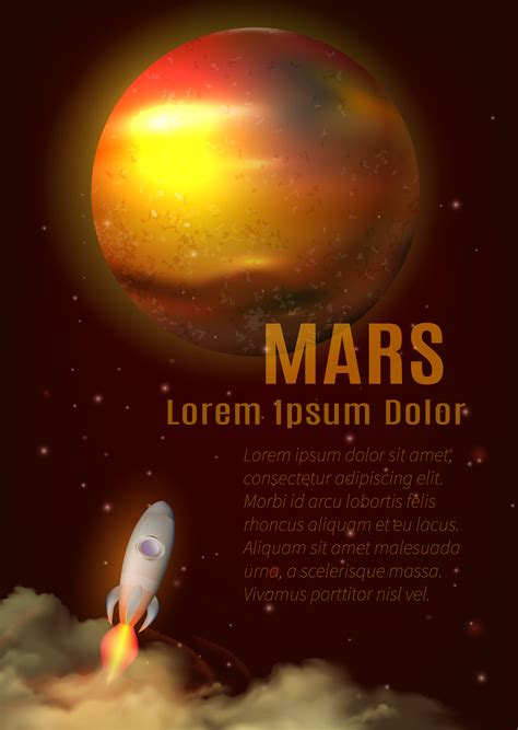 Mars Planet Poster 465895 Vector Art at Vecteezy