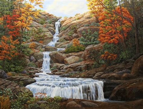 Crista Forests Animals And Art Waterfall Wildlife Painting