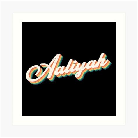 Hello My Name Is Aaliyah Retro Name Tag Distressed Art Print For Sale