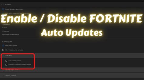 How To Enable Disable Fortnite Auto Updates In Epic Games Youtube