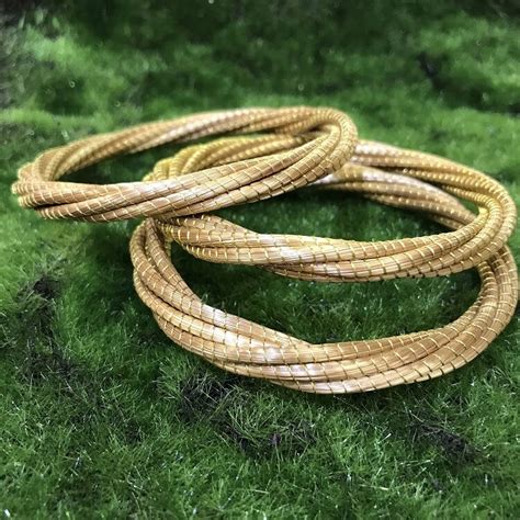 Handmade Golden Grass Bangle Bracelet — Terra Amazonia