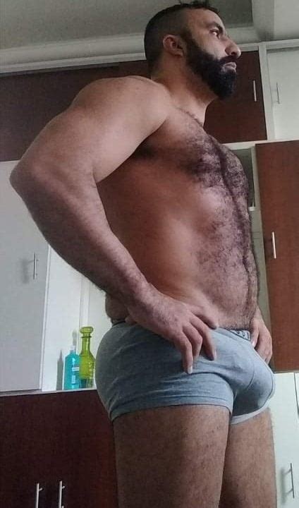 Hairy Muscle Men Underwear Play Spread Hairy Naked Men Bulge Min