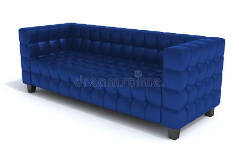 Modern Blue Sofa With Chair Top View Paths Selection Stock Illustration