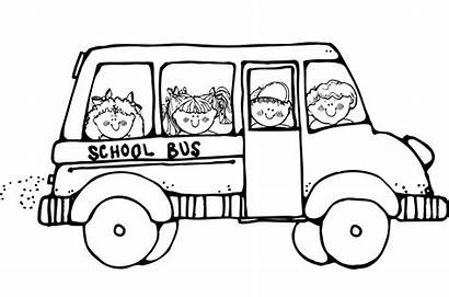 Bus Coloring Printable Clipart Autobus Cartoon Safety
