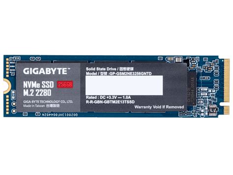Gigabyte 256gb Nvme Pcie 30 M2 2280 Solid State Drive M2 Solid