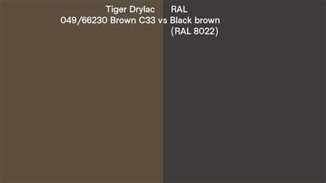 Tiger Drylac Brown C Vs Ral Black Brown Ral Side By