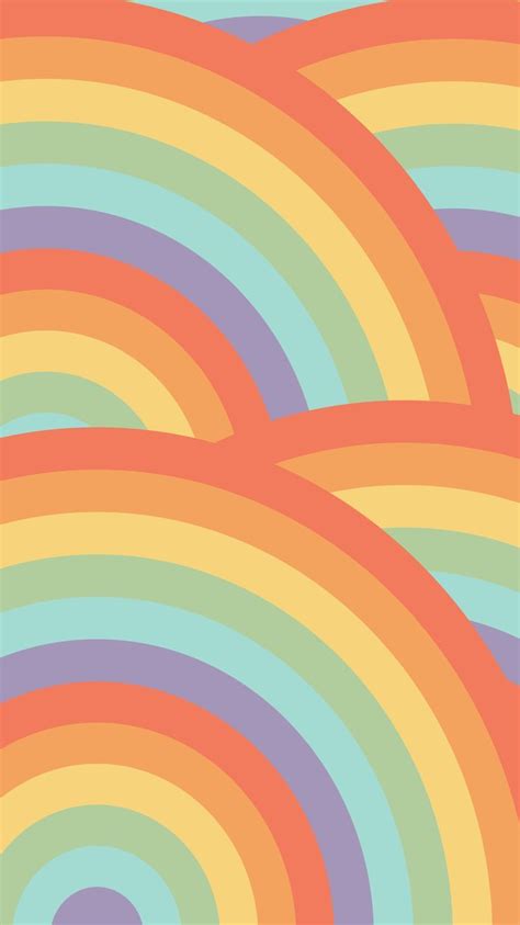 Phone Wallpaper Background Lock Screen Muted Rainbow 1 Pastel