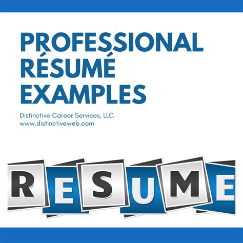 Professional Resume Examples Distinctive Career Services