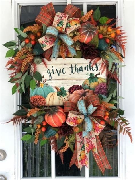 50 Unique Thanksgiving Wreath Ideas To Decorate Your Door Diy