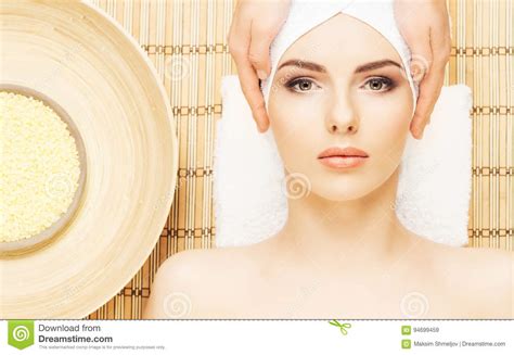 Healthy And Beautiful Girl Getting Spa Treatment Woman In Spa S Stock Image Image Of