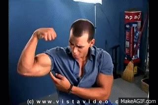 Muscle Stud Flexing His Bicep On Make A Gif