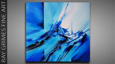 Easy Abstract Method 176 Relaxing Deep Blue Acrylics Abstract