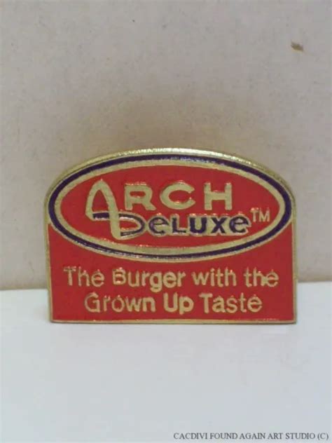 mcdonald s lapel pin arch deluxe burger grown up taste crew employee badge vtg 9 98 picclick