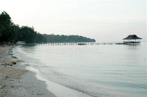 Early Morning In A Tropical Paradise Pulau Tiga Island Sabah Borneo