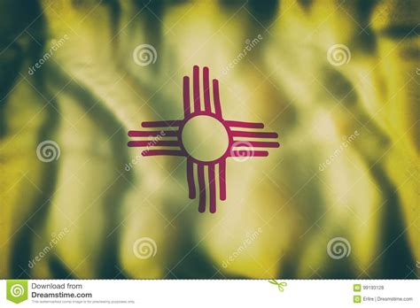 De Vlag Van De Staat Van New Mexico Stock Illustratie Illustration Of