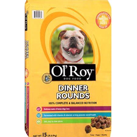 Ol' roy dog food is a low budget dog food that comes under the walmart banner. Ol' Roy Dinner Rounds Dry Dog Food, 15 lb - Walmart.com