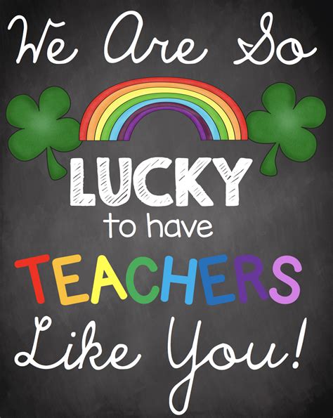 Hier wird dir paddy mccharms an 21 tagen insgesamt 56 aufgaben stellen: Teacher Appreciation - Poster - Sign - St. Patrick's Day ...