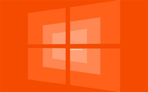 Herunterladen Hintergrundbild 4k Windows 10 Orange Logo Minimal Os