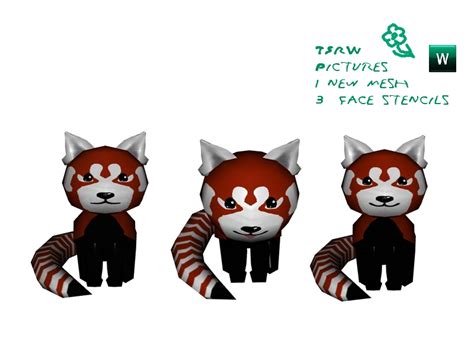 The Sims Resource Little Red Panda Toy
