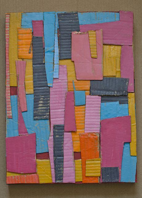 Cardboard Collage Elementary Art Art Lessons Elementary Recycled Art