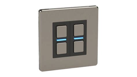 Lightwave Smart Dimmer 2 Gang Stainless Steel Tech Concepts