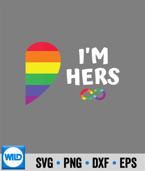 lgbtq svg im hers shes mine matching for pride lesbian couples lgbtq svg wildsvg