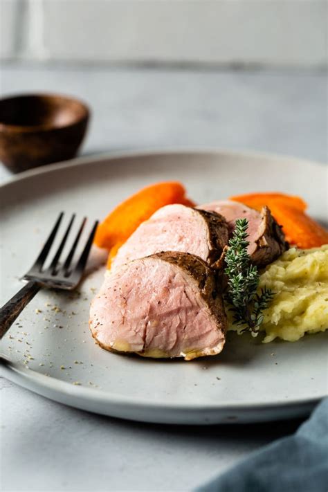 In fact, when pork is cooked to the recommended internal temperature of 145 degrees fahrenheit, it's normal to see pink in the center. Sous Vide Pork Tenderloin Recipe