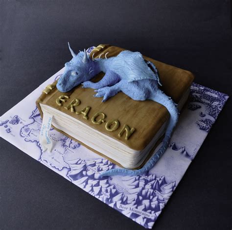 Dragon Themed Cake With Saphira From Eragon