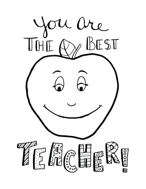 Coloring Pages For Your Teacher At Free Printable