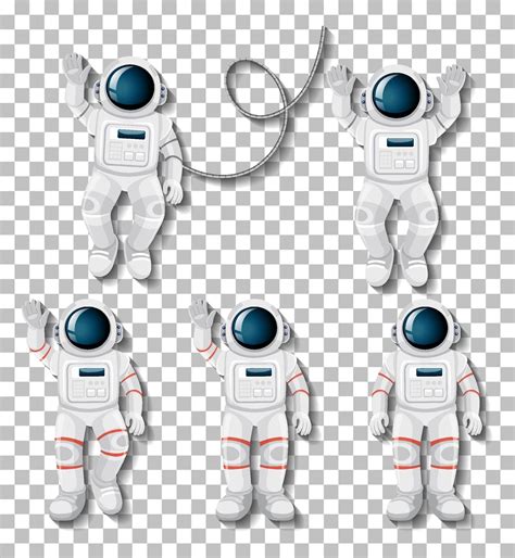 Astronaut Cartoon Character Set 3227773 Vector Art At Vecteezy