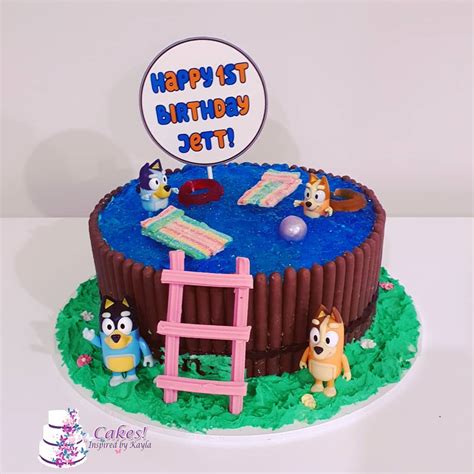 How Cute Is This Bluey Pool Cakes Inspired By Kayla Facebook