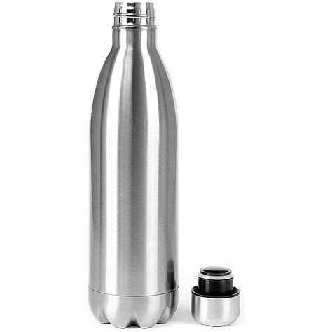 Large Stainless Steel Water Bottle 32 Ounce Vacuum Insulated Cola Shape