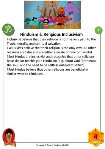 Freedom Of Religion Hindu Views Gcse Rs Hinduism Human Rights And Social Justice L57