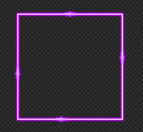 Hd Purple Neon Border Frame Effect Png Citypng