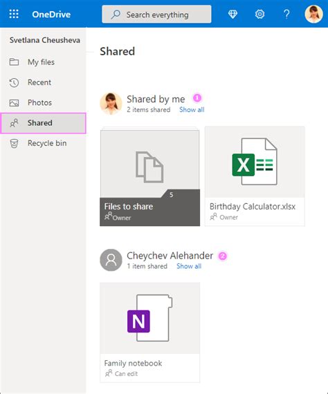 How To View Shared Files In Onedrive And Stop Sharing