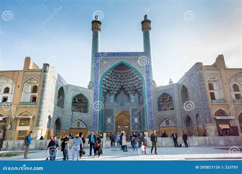 Facade With Iwan The Islamic Shah Mosque Or Imam Mosque Which Is