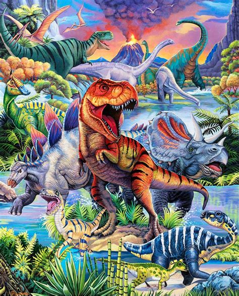 Al 4170 0c Dino World Quilt Panel David Textiles Your Favorite Dinosaurs