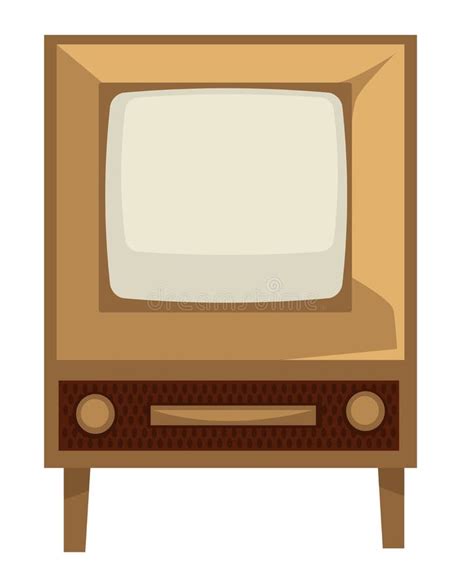 Wooden Retro Tv Stock Vector Illustration Of Screen 24896444
