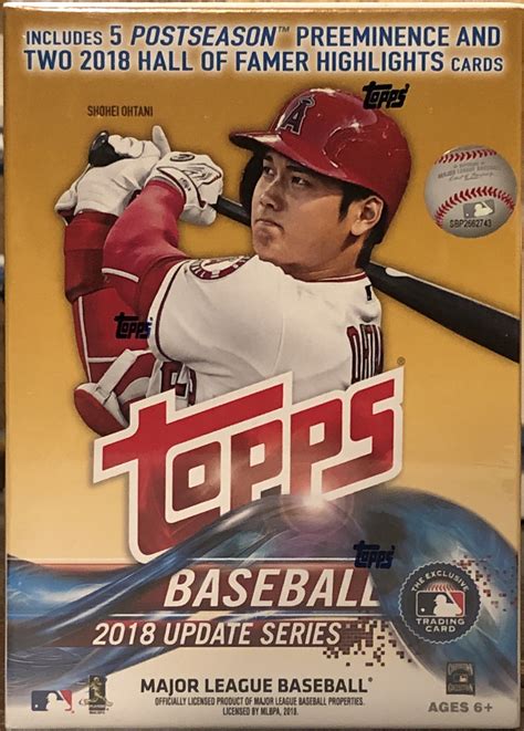 2018 Topps Update Baseball Blaster Box