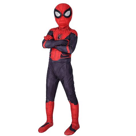 Spider Man Far From Home Costume Lycra Fabric Body Suit Kids Sizes