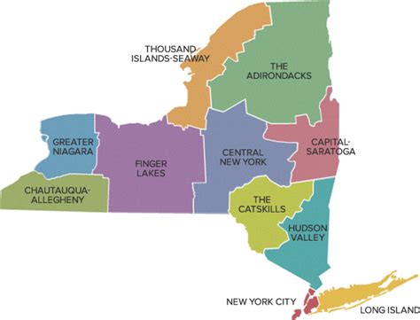 Download Regions Of New York State New York Regions Map Png Image